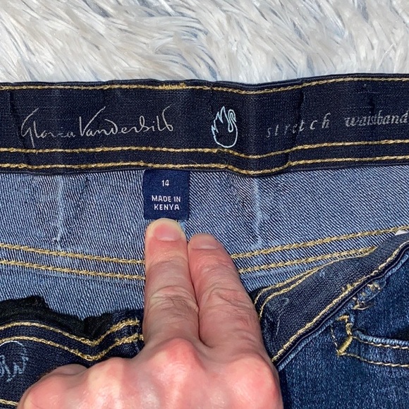 Gloria Vanderbilt Stretch Waistband Blue Jeans 14 - Picture 3 of 10